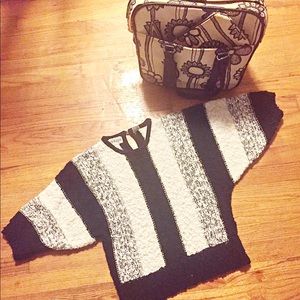 Vintage Textured Knit Sweater Shirt